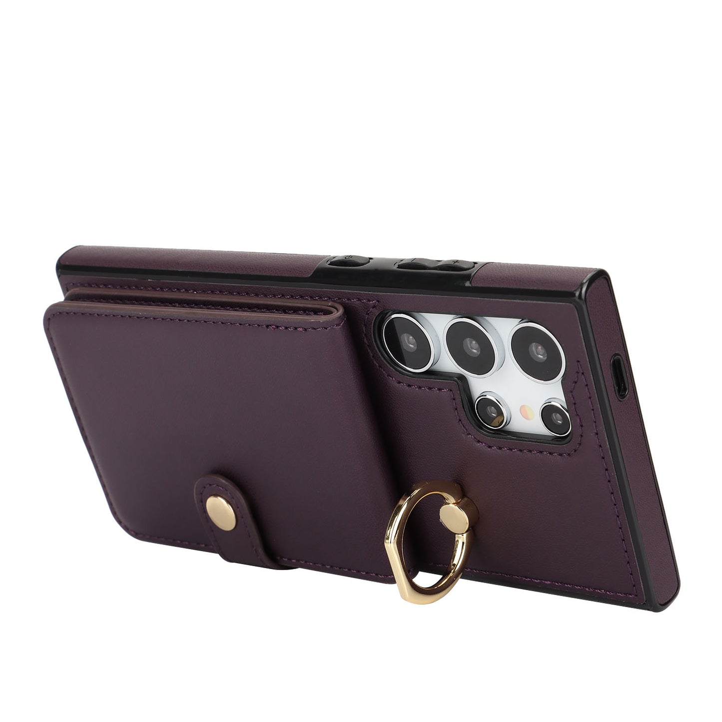 For Galaxy S25 Edge S24 Wallet Case with Card Holder, Leather Protective Cover with Kickstand - Zhihqbk Series