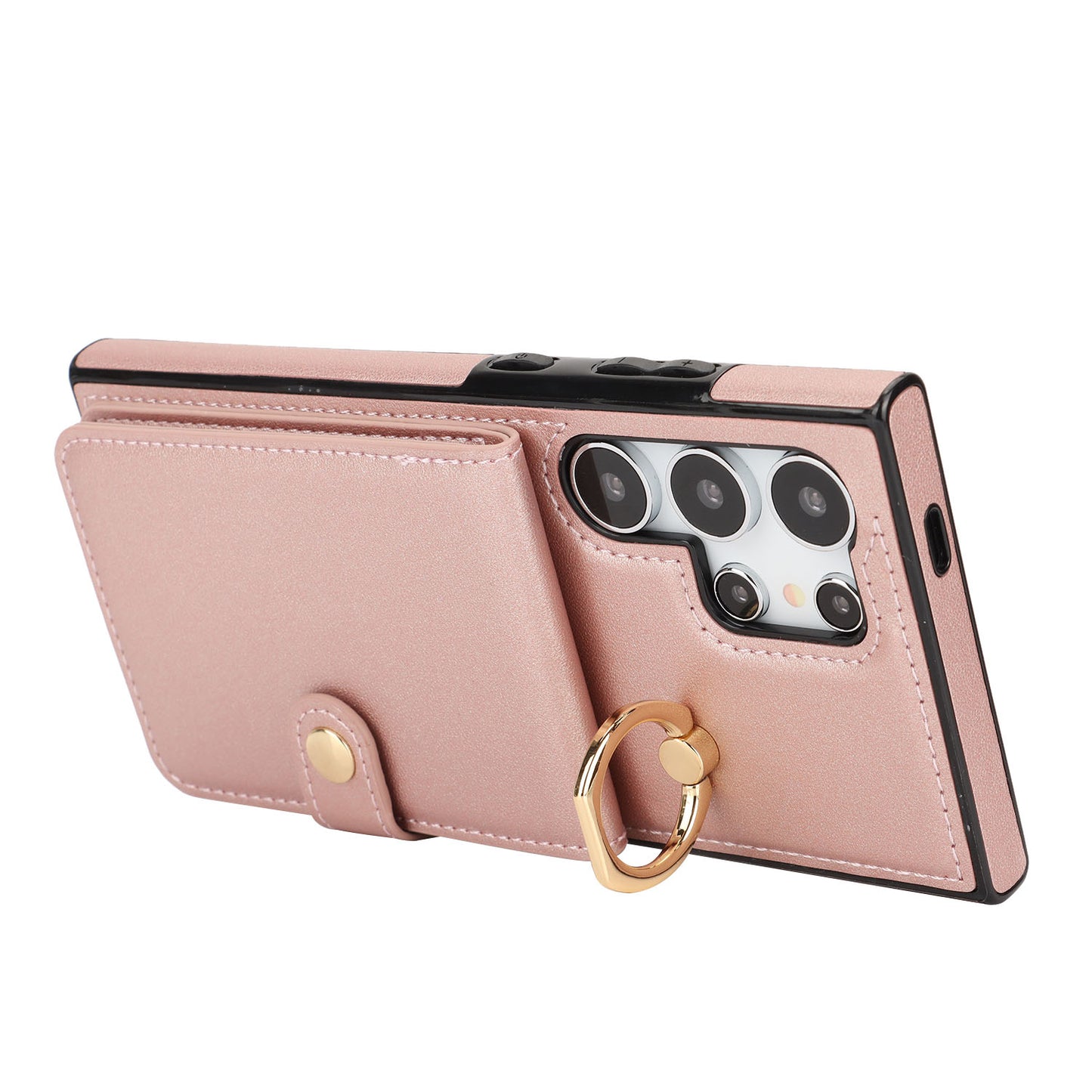 For Galaxy S25 Edge S24 Wallet Case with Card Holder, Leather Protective Cover with Kickstand - Zhihqbk Series