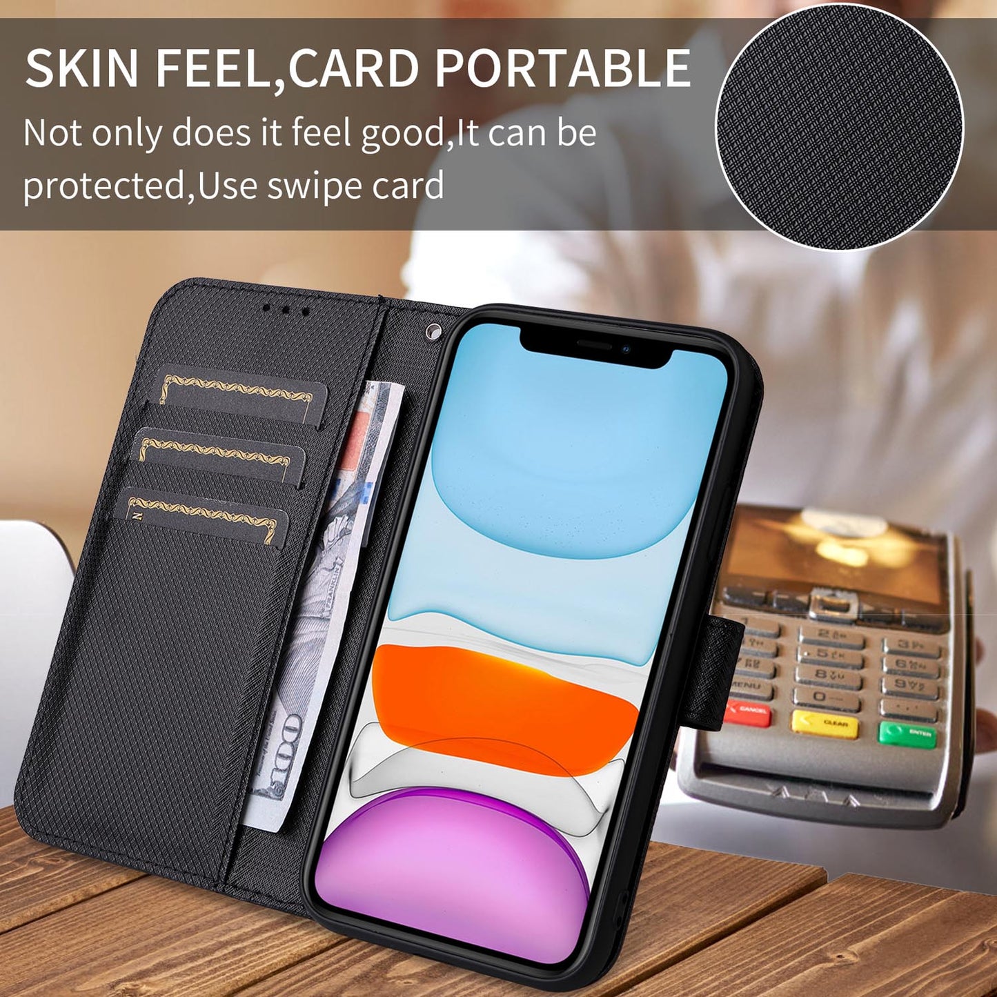 For Sharp Aquos R10 R9 Sense9 Sense8 Wallet Case, PU Leather Folio Flip Phone Cover with Kickstand and 3 Card Holder - Zswpt Series