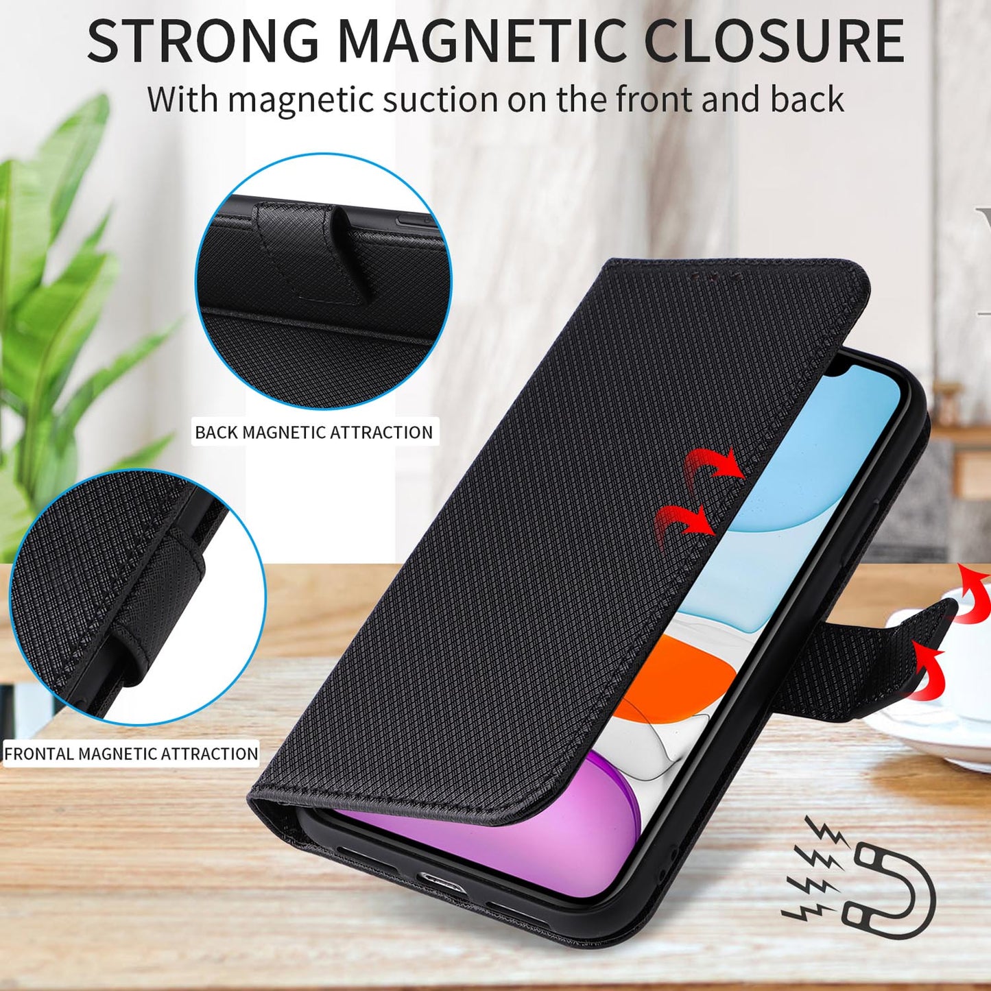 For Sharp Aquos R10 R9 Sense9 Sense8 Wallet Case, PU Leather Folio Flip Phone Cover with Kickstand and 3 Card Holder - Zswpt Series