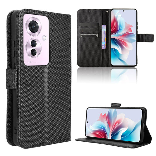 Wallet Case for OPPO Reno11 A, Black