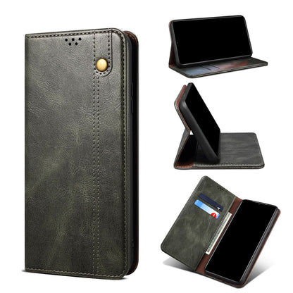 Samsung Galaxy S24+ PU Leather Flip Folio Cover with Card Holders Magnetic Closure, Green