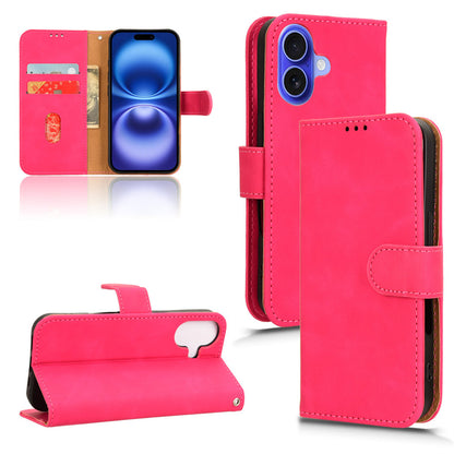 Wallet Case with Card Holder Flip Magnetic Protective Cover for iPhone 16 Plus, Pink