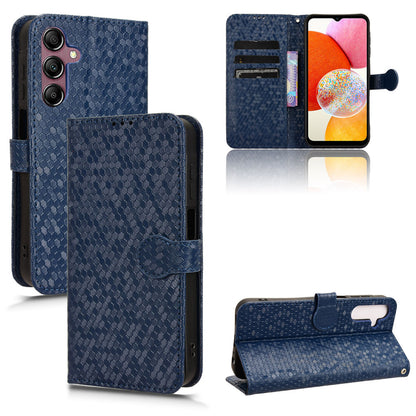 Slim Flip Polka-Dots Phone Case with Card Holder for Samsung Galaxy A15 5G, Blue