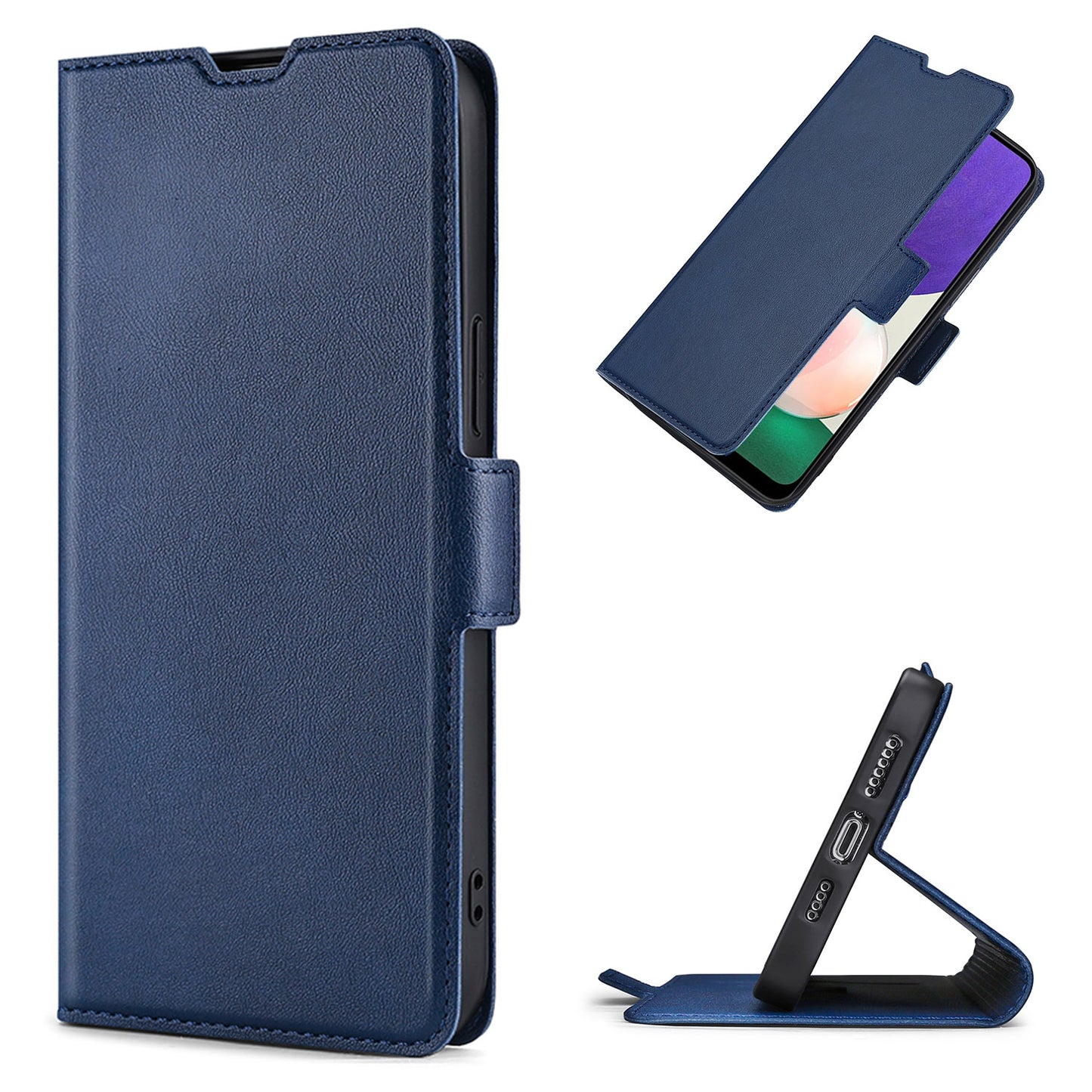 Ultra Slim Flip Folio Case for iPhone 13, Blue