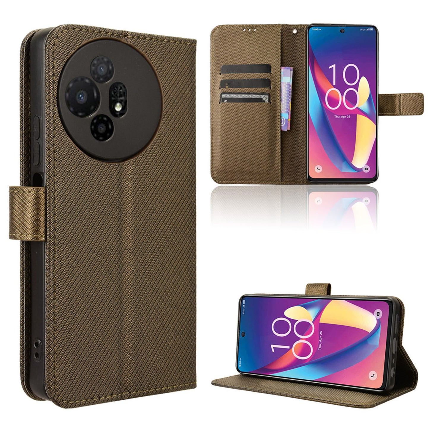 Wallet Case for TCL 50 XL 5G, Bronzed