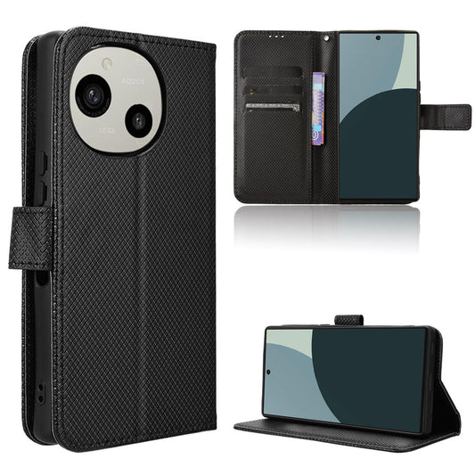 Wallet Case for Sharp AQUOS R9, Black