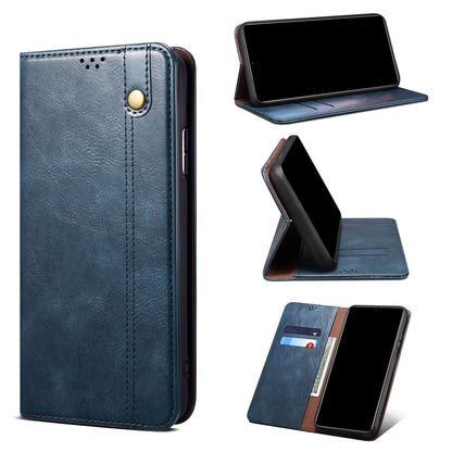 Google Pixel 9A PU Leather Flip Folio Cover with Card Holders Magnetic Closure, Blue