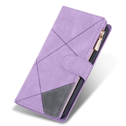 Zipper Flip Folio Wallet Case for Google Pixel 8A, Purple