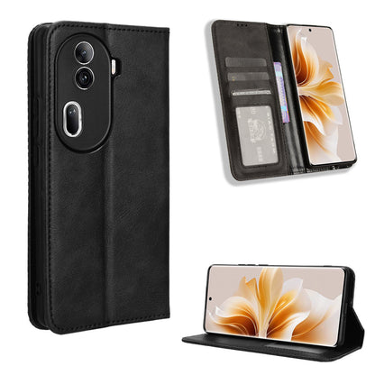 OPPO Reno11 Pro 5G Flip Folio Case with Card Holder Hidden Magnetic, Brown