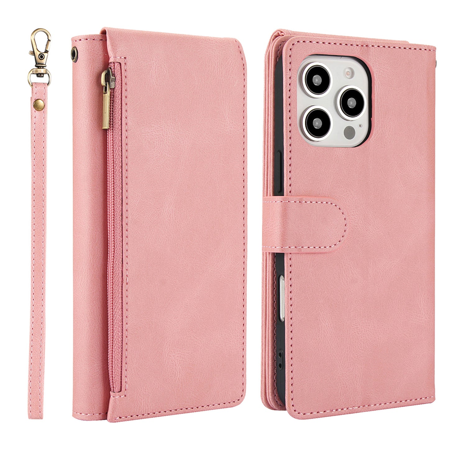 Zipper Wallet Case for iPhone 16 Pro