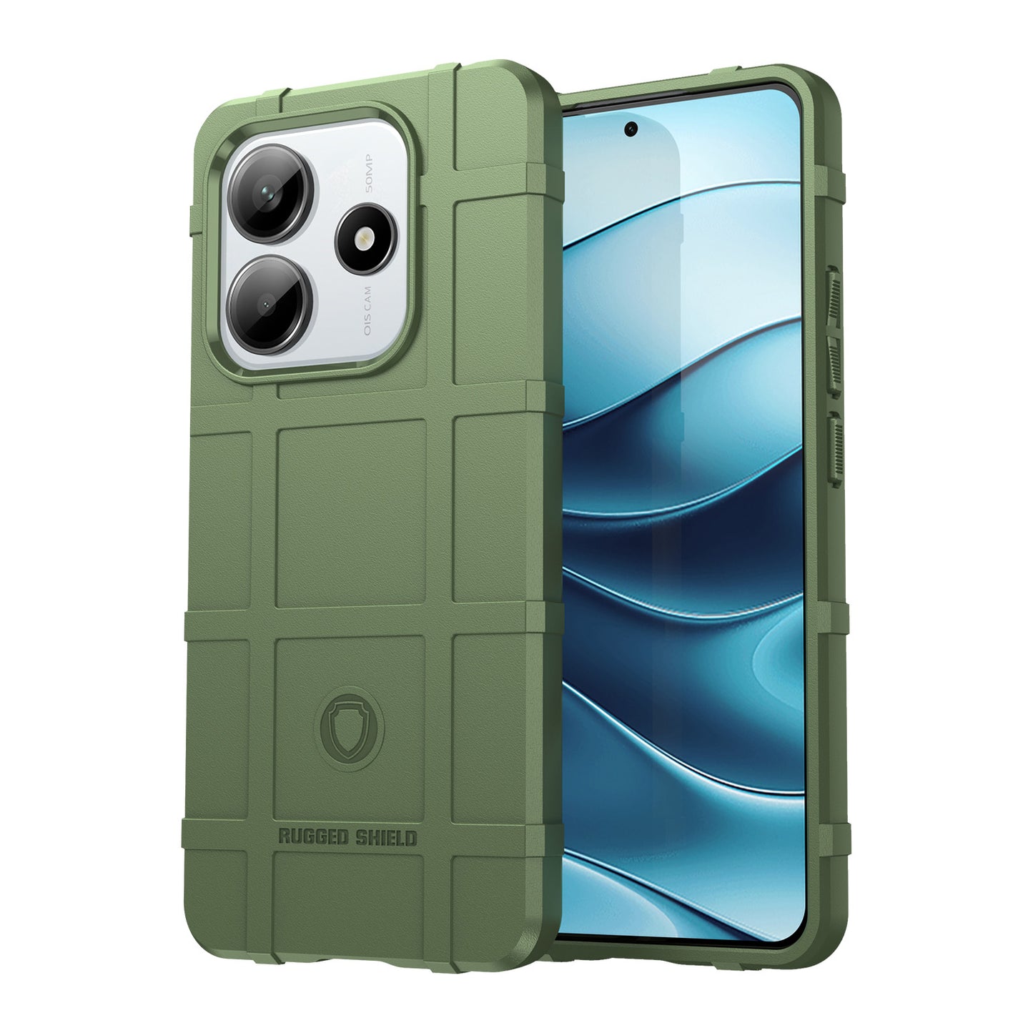 TPU Thick Solid Armor Tactical Protective Case for Redmi Note 14 5G, Green