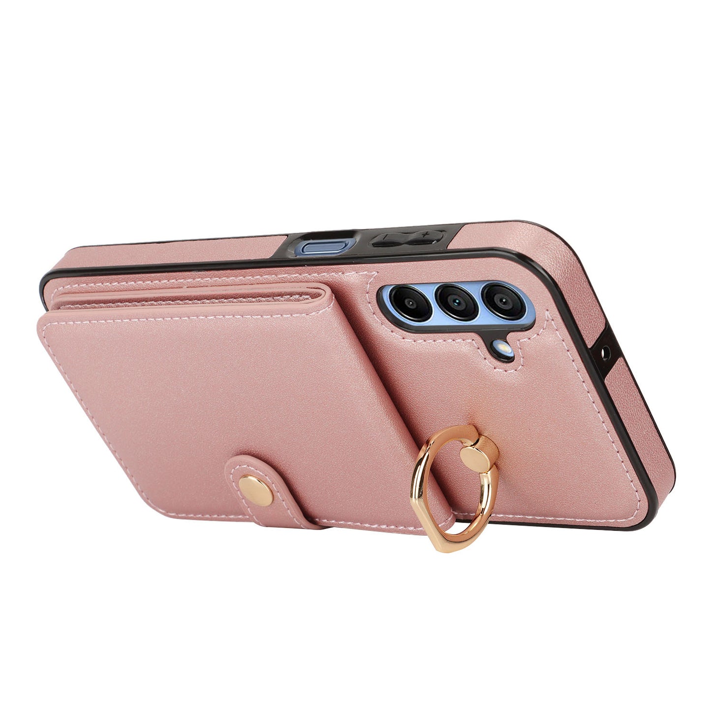 for Samsung Galaxy A25 5G Wallet Case with Card Holder, Rose Gold