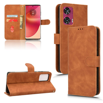 Wallet Case with Card Holder Flip Magnetic Protective Cover for Motorola Edge 50 Fusion, Brown