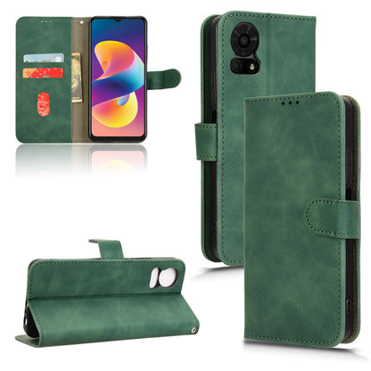 Wallet Case with Card Holder Flip Magnetic Protective Cover for TCL 50 LE, Green