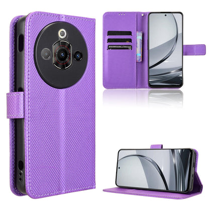 Wallet Case for ZTE nubia Focus Pro, Purple