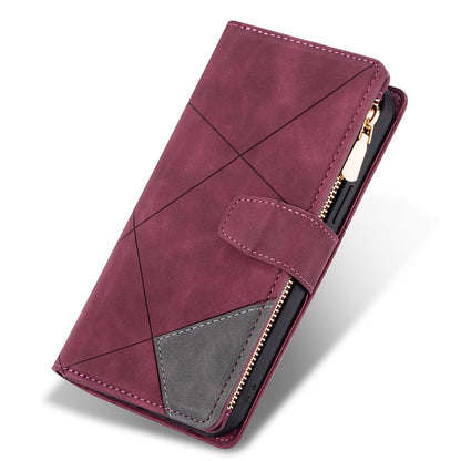 Zipper Flip Folio Wallet Case for iPhone 12, Red