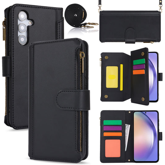 for Samsung Galaxy A54 5G Wallet Case with RFID Blocking, Black