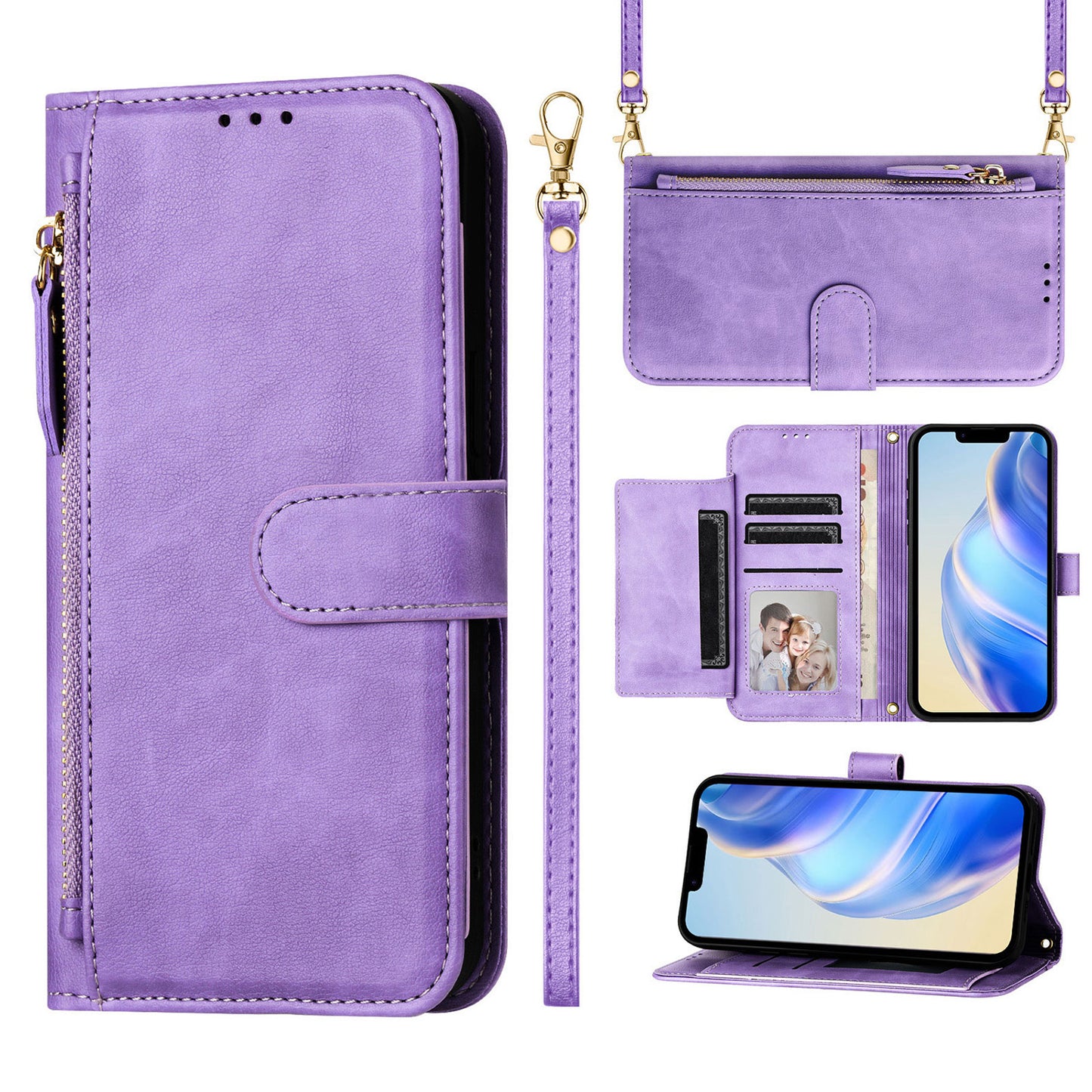 Samsung Galaxy A34 5G Wallet Case | Ybdkallb Series, Purple