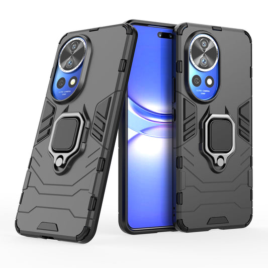 Support Magnetic Car Mounts Stylish Dual Layer Hard PC Back Case for Huawei Nova 12 Pro