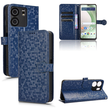 Slim Flip Polka-Dots Phone Case with Card Holder for BLU View 5, Blue