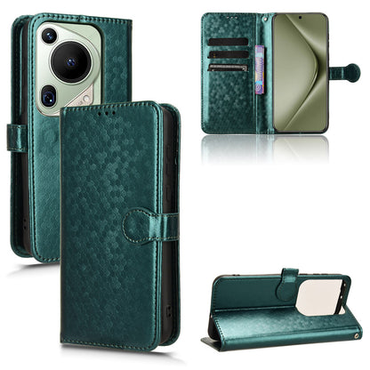 Slim Flip Polka-Dots Phone Case with Card Holder for Huawei Pura 70 Pro, Green