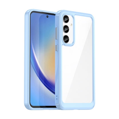 Hard Back Soft Bumper Protective Case for Samsung Galaxy A35 5G, Blue