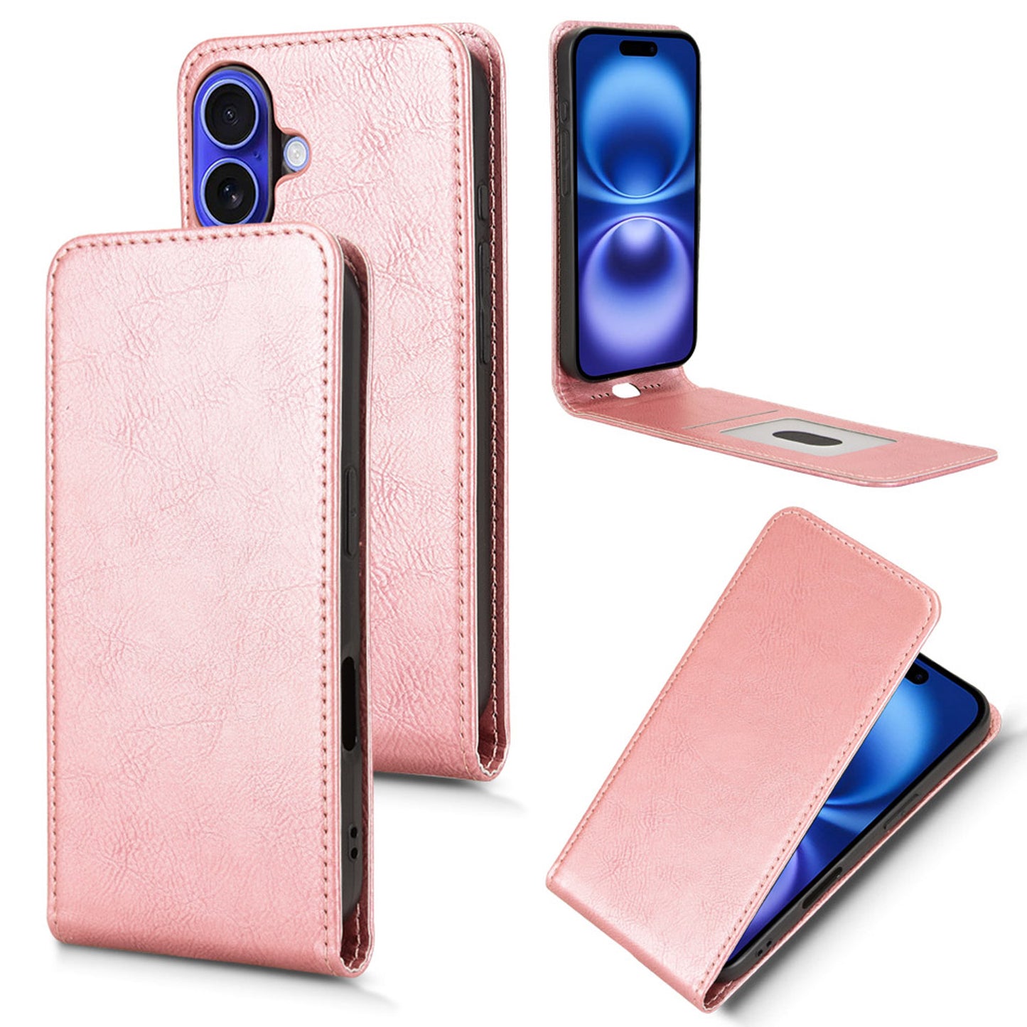 iPhone 16 Flip Case | Sxiakai Series, RoseGold