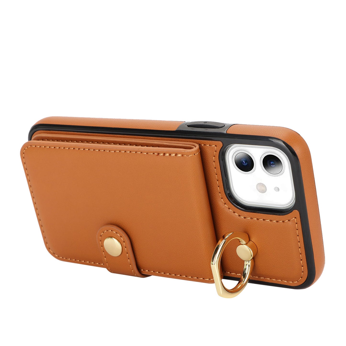 for iPhone 11 Wallet Case with Card Holder, Brown