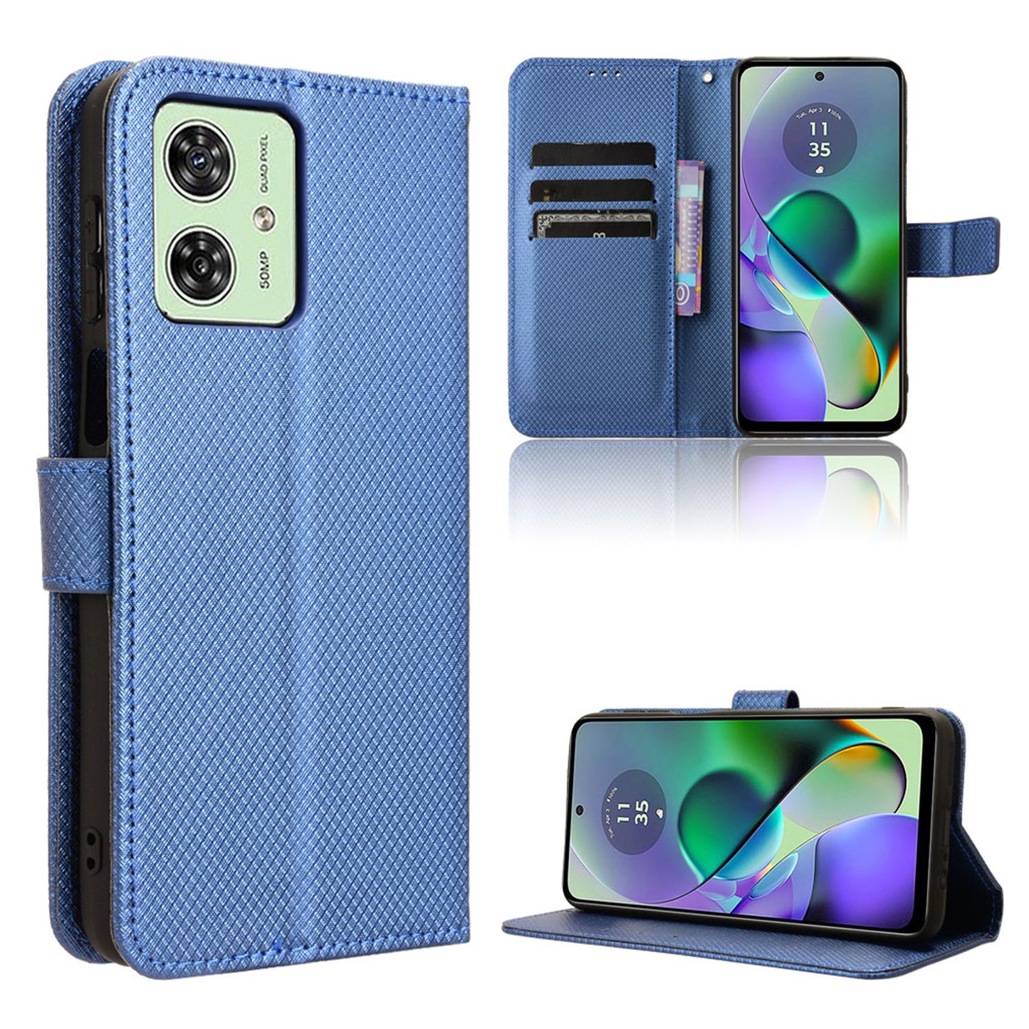 Wallet Case for Moto G64 5G, Blue