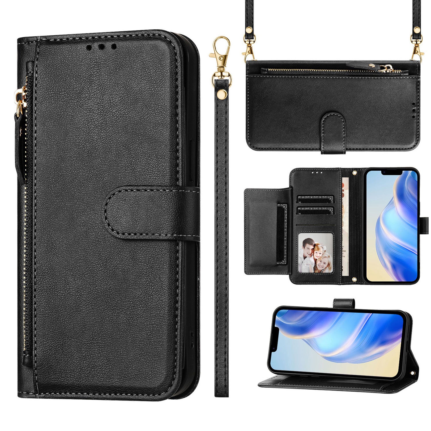 Xiaomi 14T Wallet Case | Ybdkallb Series, Black