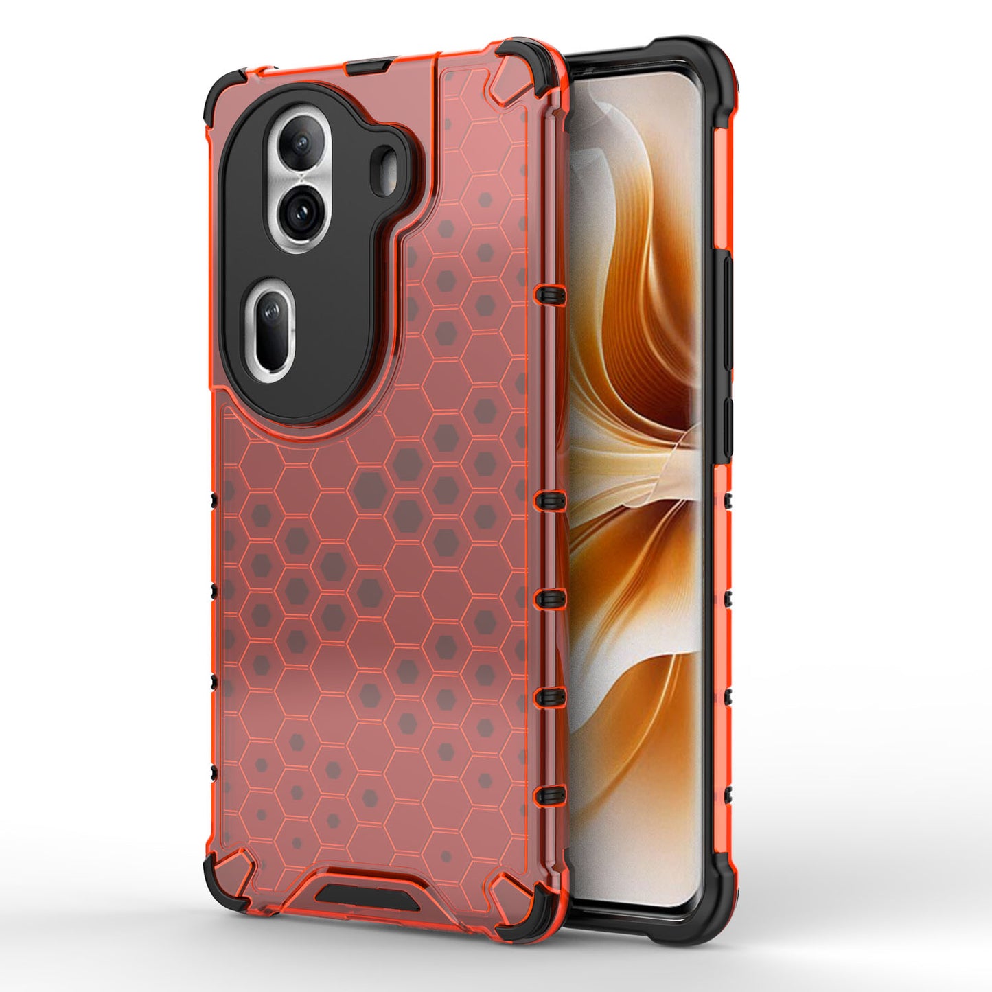 OPPO Reno11 Pro 5G Four Corner Thickening Anti Yellow Anti-Scratch Case, Red