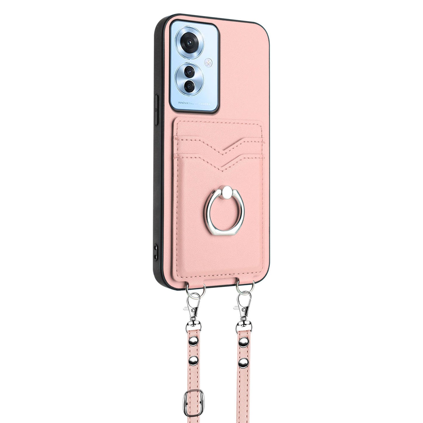 Ring Case for OPPO Reno11 F 5G, Rose Gold