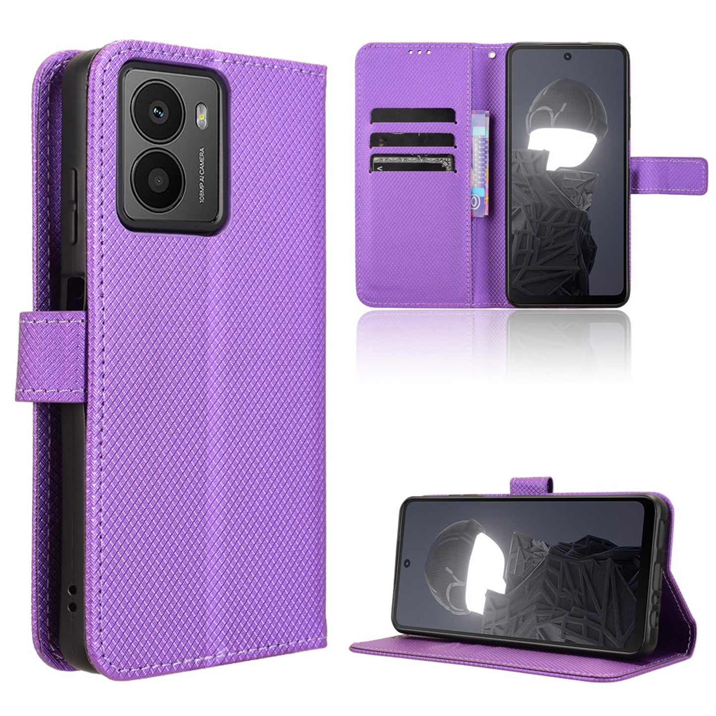 Wallet Case for HMD Fusion, Purple