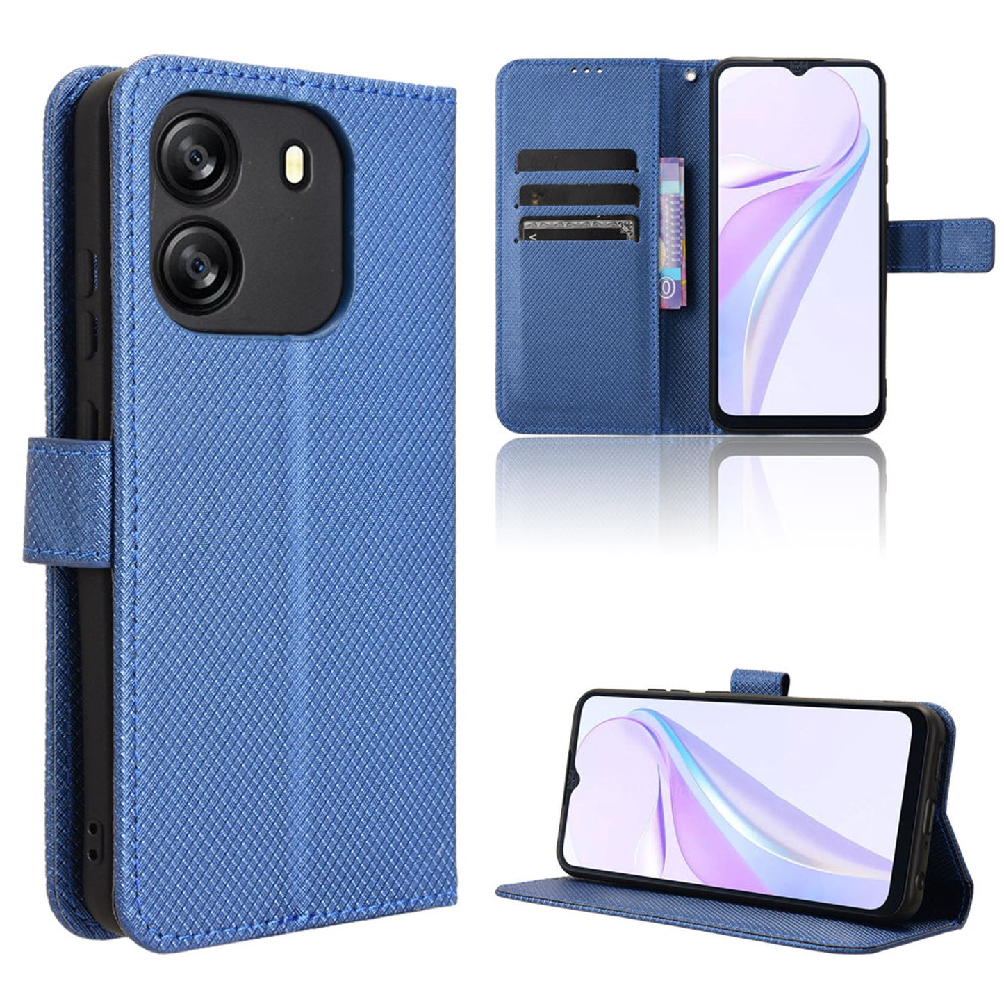 Wallet Case for Blackview WAVE 6C, Blue