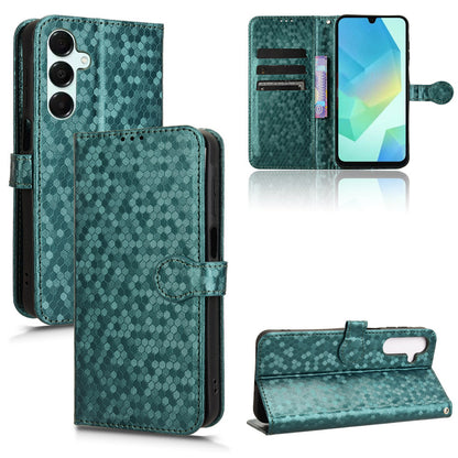 Slim Flip Polka-Dots Phone Case with Card Holder for Samsung Galaxy A16 5G, Green