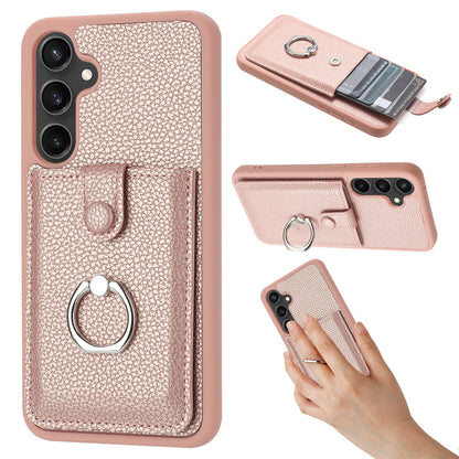 for Samsung Galaxy A16 5G Wallet Case with Card Holder, Rose Gold