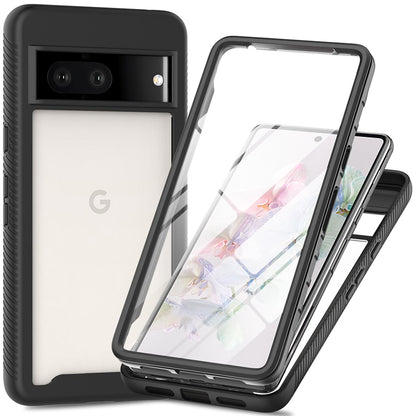 Shockproof Full Body Hard Case with Built-in Screen Protector Cover for Google Pixel 7