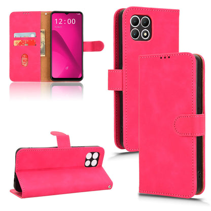 Wallet Case with Card Holder Flip Magnetic Protective Cover for T-Mobile REVVL 7 5G, Pink