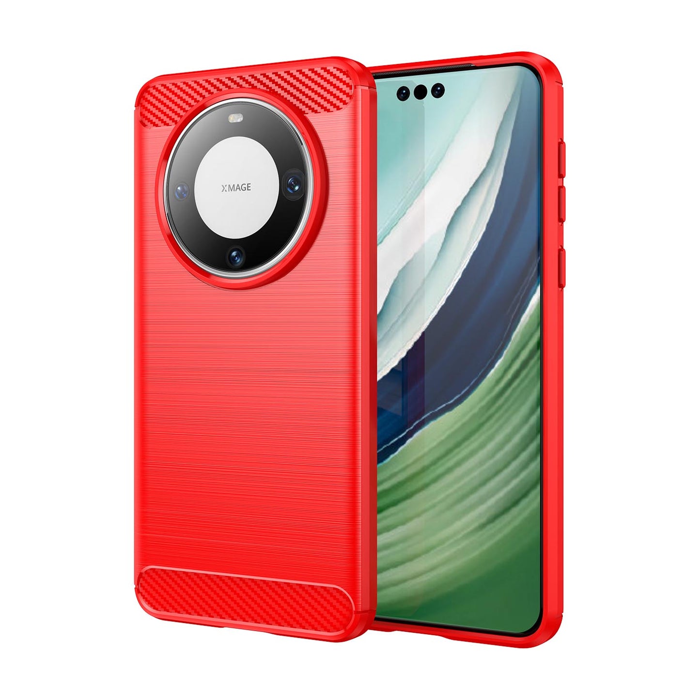 Soft TPU Non-Slip Bumper Protection Case for Huawei Mate 60 Pro, Red