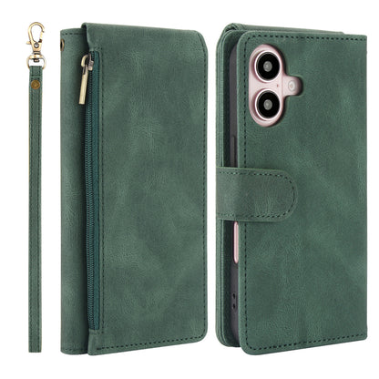 Zipper Wallet Case for iPhone 16 Plus