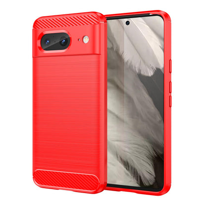 Soft TPU Non-Slip Bumper Protection Case for Google Pixel 8, Red