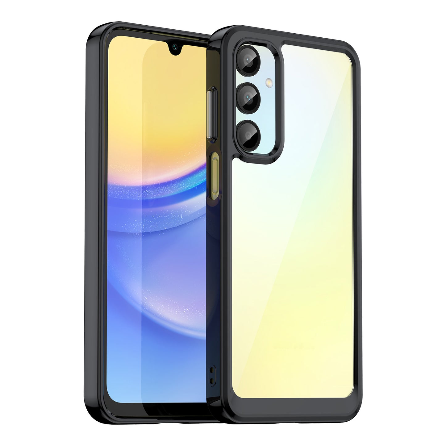 Hard Back Soft Bumper Protective Case for Samsung Galaxy A16 5G, Black