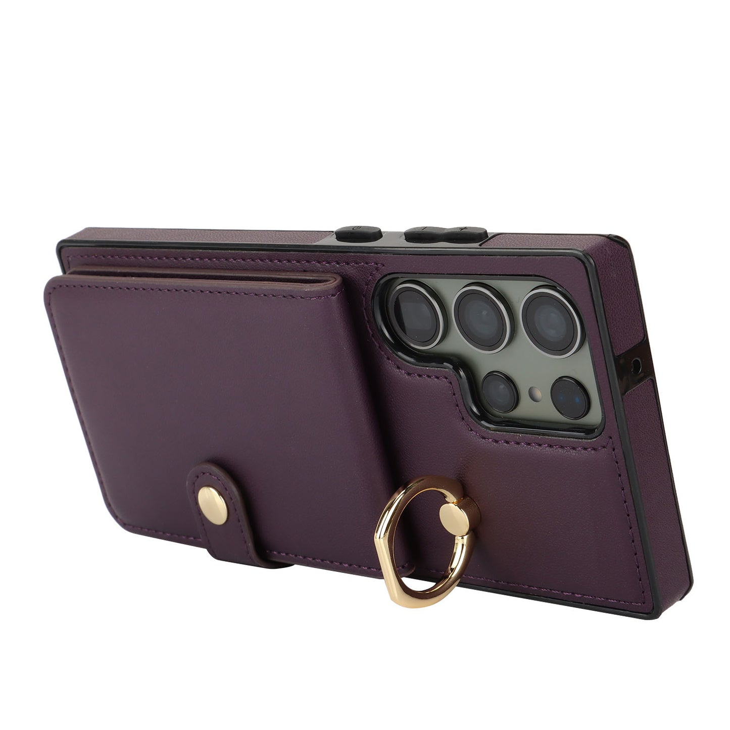 for Samsung Galaxy S23 Ultra Wallet Case with Card Holder, Purple