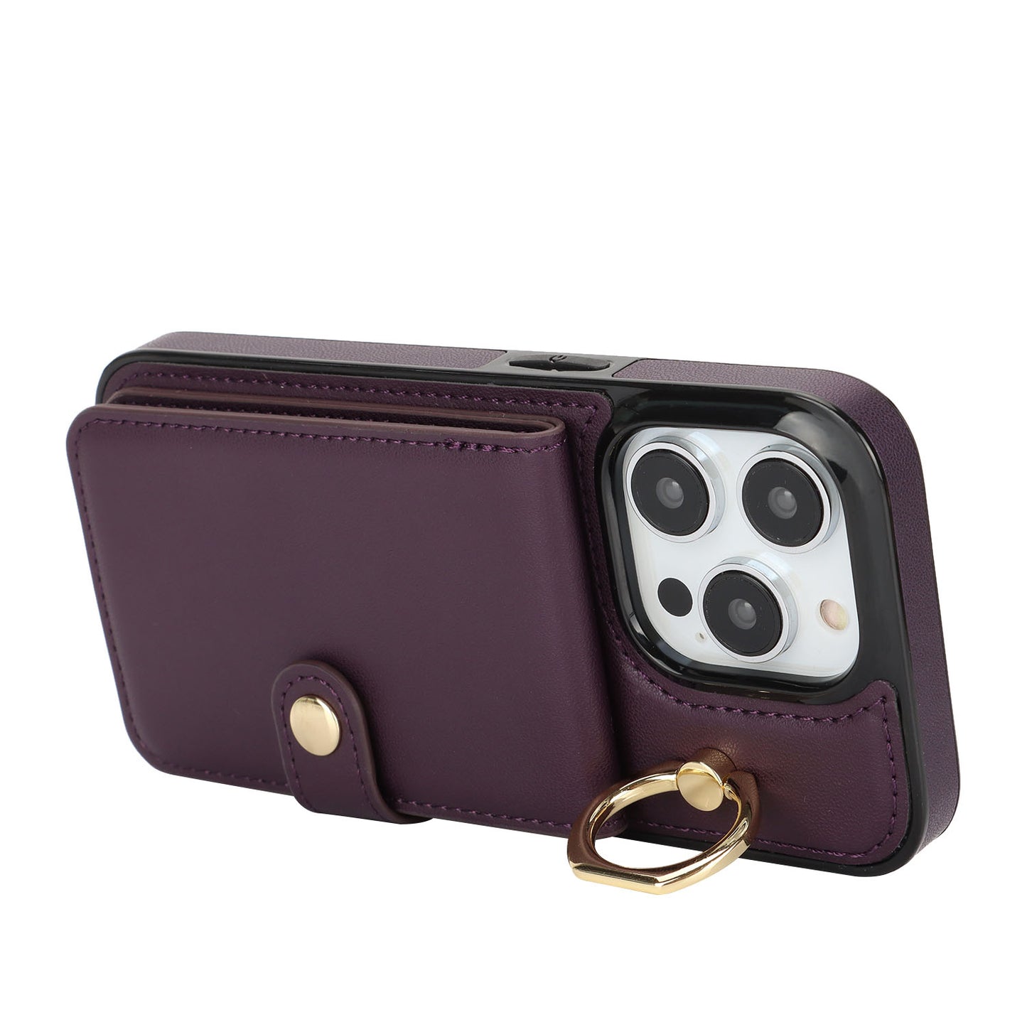 for iPhone 14 Pro Max Wallet Case with Card Holder, Purple