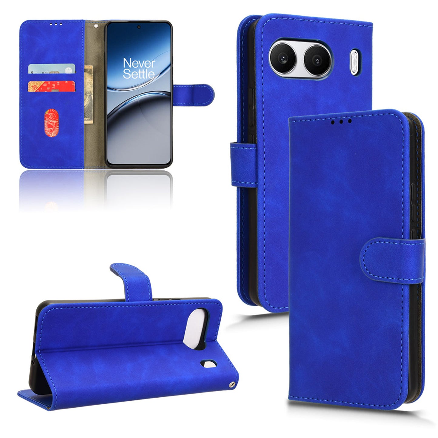 Wallet Case with Card Holder Flip Magnetic Protective Cover for OnePlus Nord 4, Blue