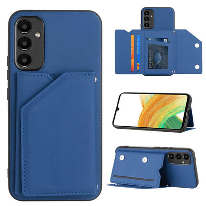 PU Leather Flip Shockproof Protective Cover for Samsung Galaxy A54 5G, Blue