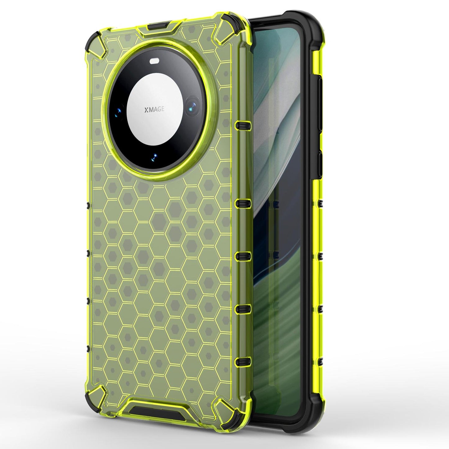 Huawei Mate 60 Pro Four Corner Thickening Anti Yellow Anti-Scratch Case, Green