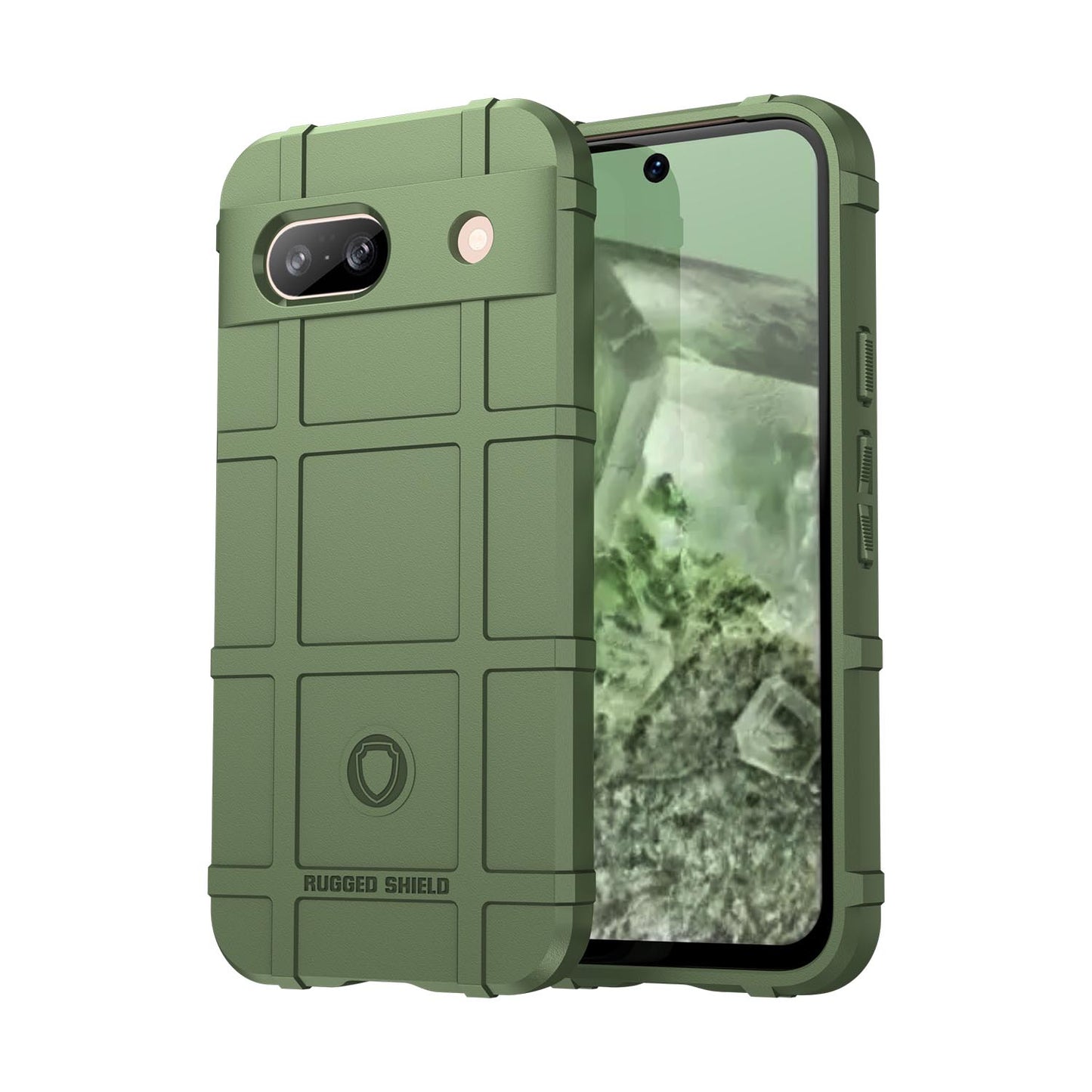 TPU Thick Solid Armor Tactical Protective Case for Google Pixel 8A, Green