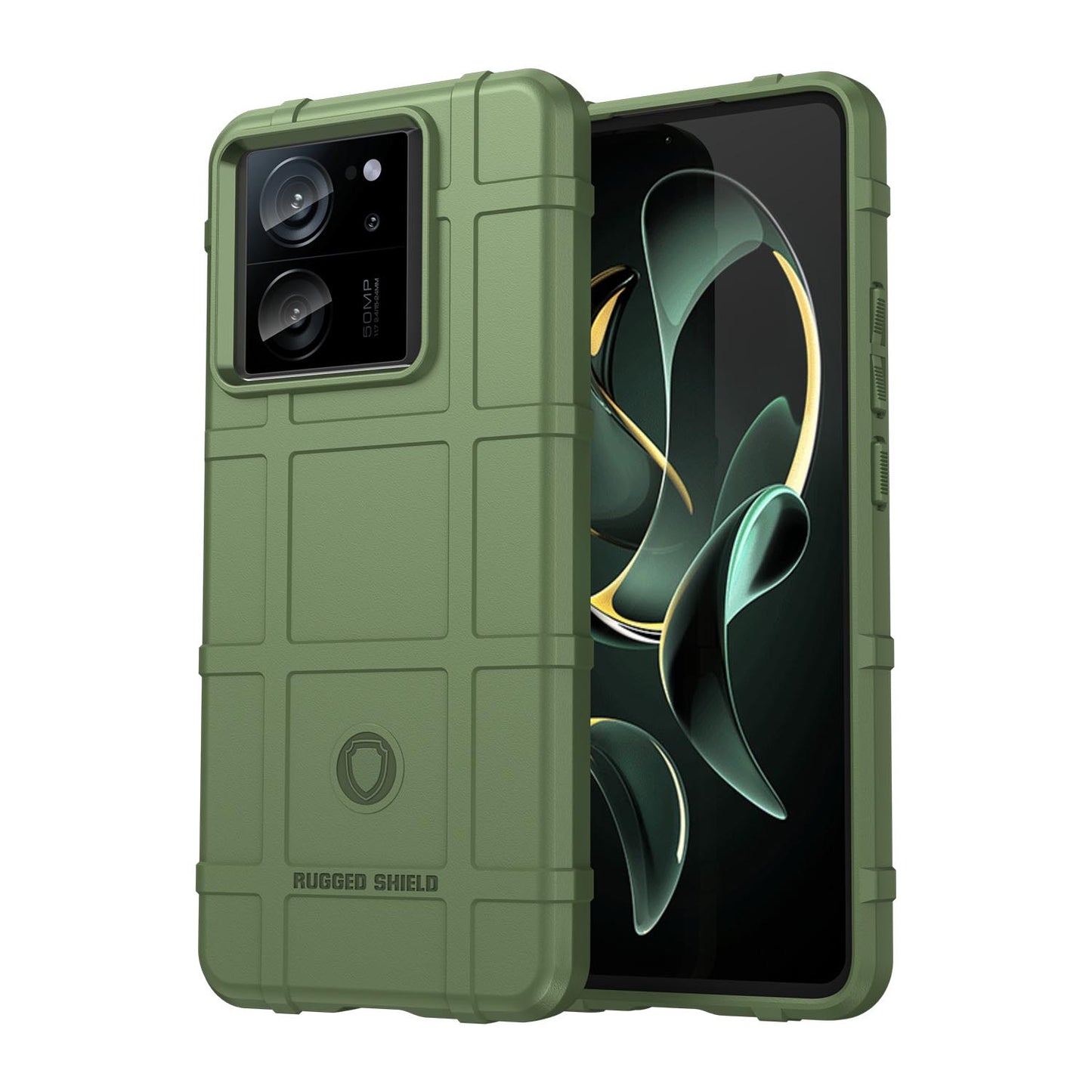 TPU Thick Solid Armor Tactical Protective Case for Xiaomi Redmi K60 Ultra, Green